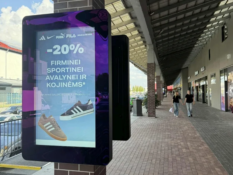 High-Brightness-Display im Einkaufszentrum