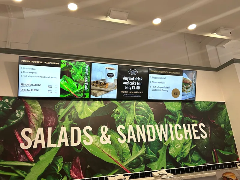 Digitale Menüboards im Restaurant