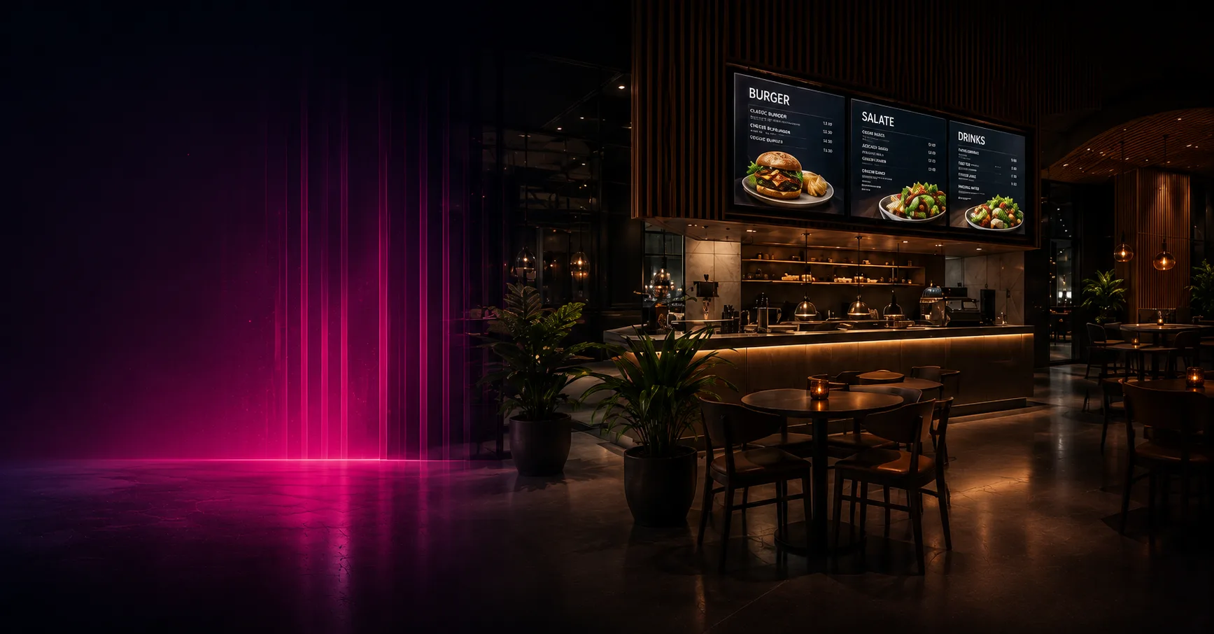 Digital Signage Display in professionellem Einsatz
