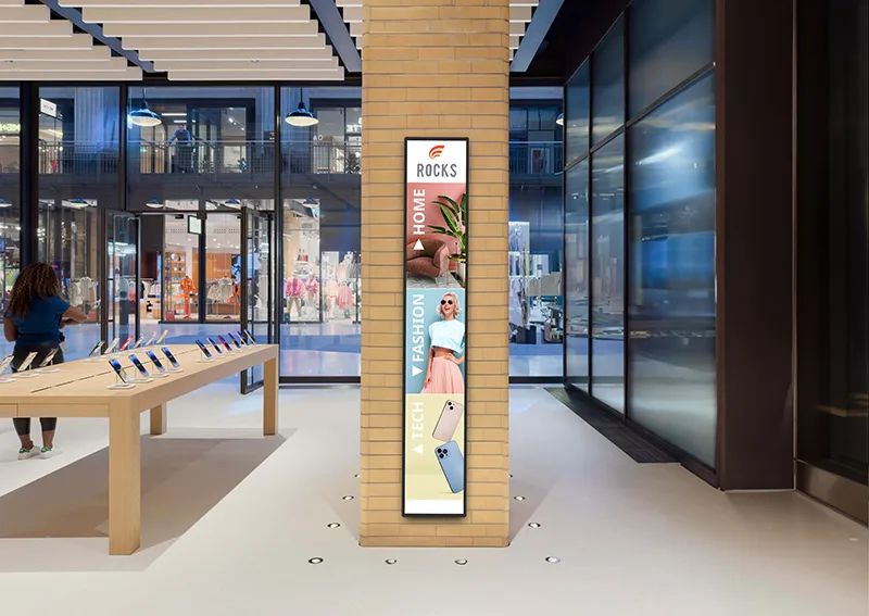 Stretched Bar Display im schmalen Langformat